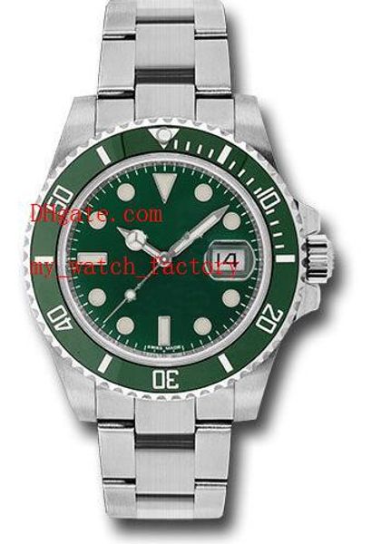 

factory supplier luxury sapphire ceramic bezel 40mm 116610lv 116610 green dial asia 2813 automatic mechanical mens watch watches, Slivery;brown