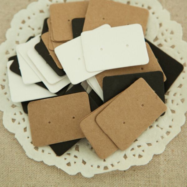 

wholesale- 50pcs/lot 2.5*3.5cm jewelry earring ear studs hanging holder display hang paper cardboard cards kraft paper package for party
