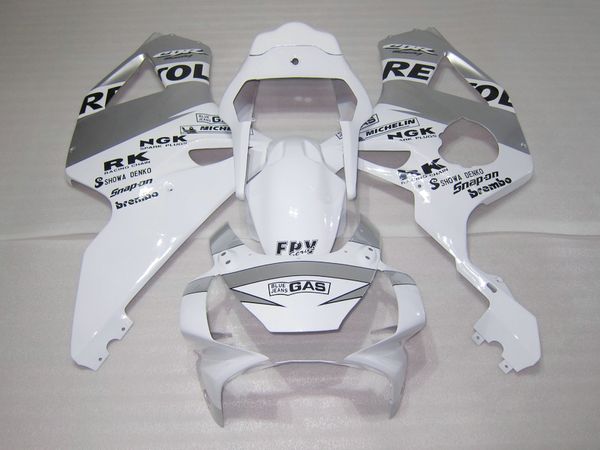 Verkleidungsset aus ABS-Kunststoff für Honda CBR900RR 02 03, weiß-silbernes Verkleidungsset CBR 954RR 2002 2003 OT18