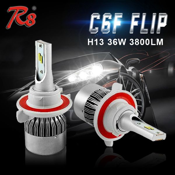 

c6f car led headlight h7 h1 h3 h11/h8 hb3/9005 hb4/9006 880/881 72w 7600lm/set super power replacement hid bulb c6f h7 led bulb
