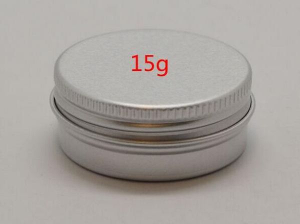 Preço de fábrica 1000 pçs / lote 15 ml De Alumínio Lip Gloss Recipiente 15g caixa de Batom De Metal Jar Lip balm Caixa de armazenamento de Embalagens De Cosméticos