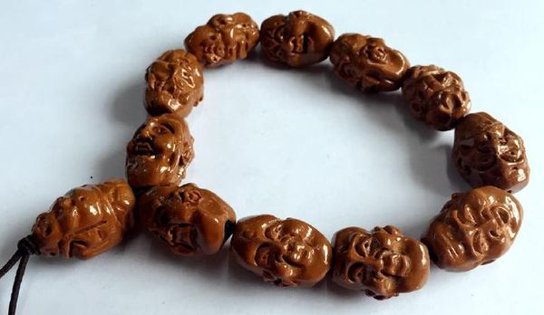 

wholesale 5pc vogue design cool buddhism head bead heavy tibet bracelet, Black