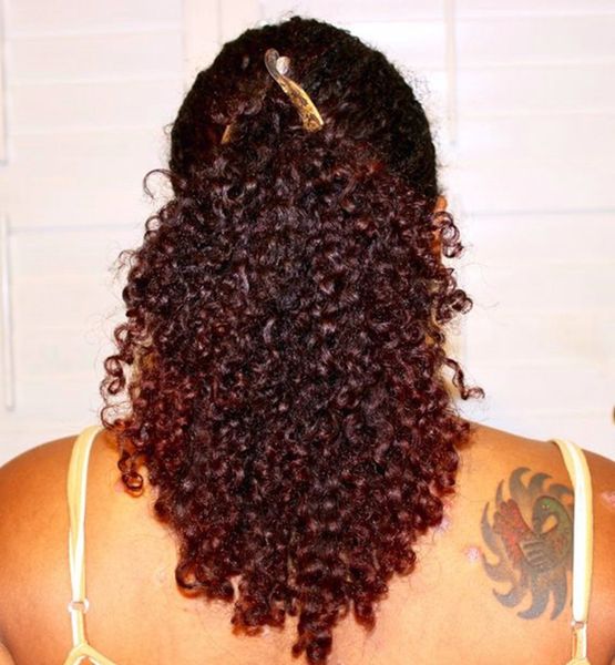 7A GRADE envoltório em torno de kinky curly fita rabo de cavalo clipe em cabelo humano cordão peças de cabelo cauda de pônei para as mulheres negras
