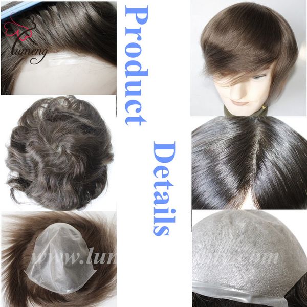2019 Cheap Silicone Base Men Toupee Natural Looking 100 Natural