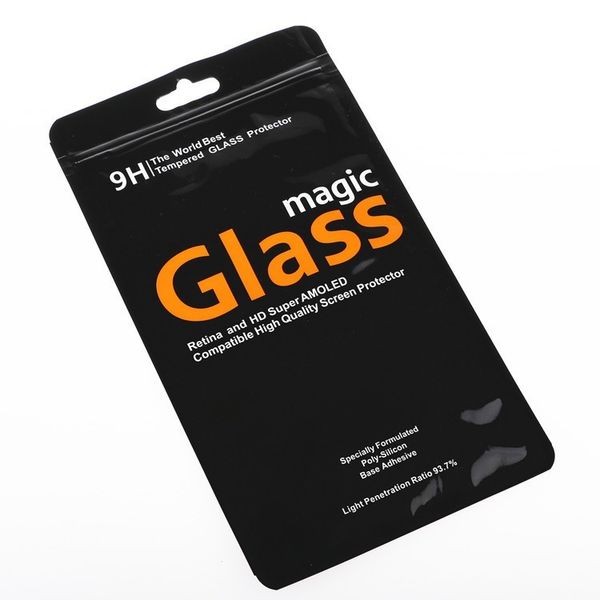 100 pezzi su misura in PVC Packaging per vetro temperato universale al minuto Sacchetti per imballaggio per Screen Protector per iPhone X 7 Plus