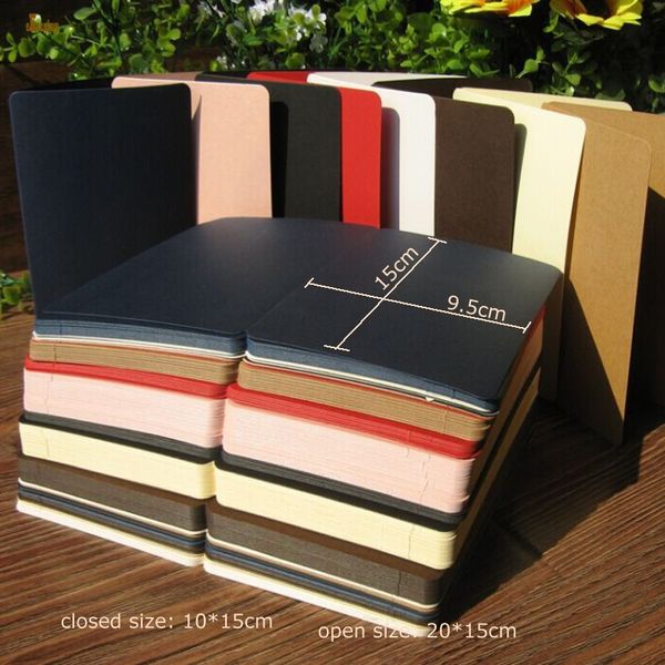 

50pcs/lot a6 size 10x15cm foldable colorful paper, nostalgic retro style, diy word card, creative memorial greeting cards