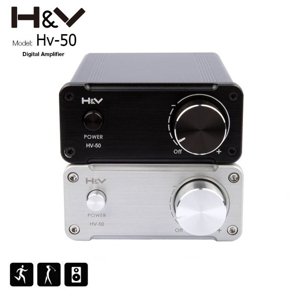 Freeshipping mais novo doe F1 TDA7492 Profissional HiFi Áudio Estéreo Digital Poder Amplificador 50WX2 24V Mini AMP AMP Classe D Amplificador