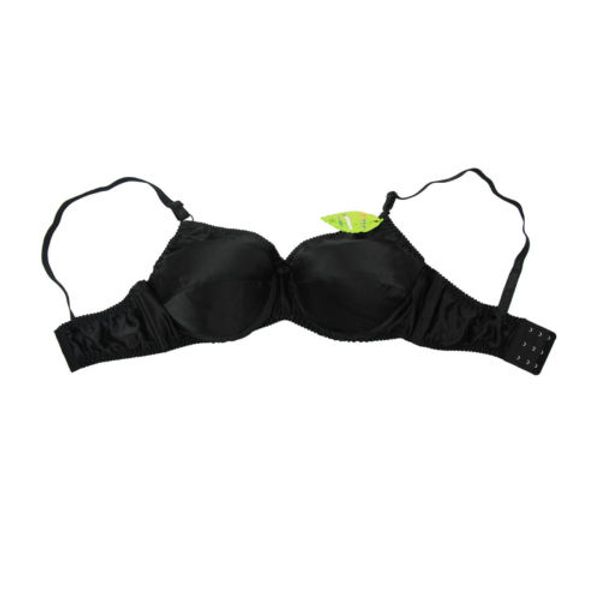 4 cores 100% seda seda pura Underwire sutiã acolchoado D D Cup (36D 38D 40D 42D 44D)