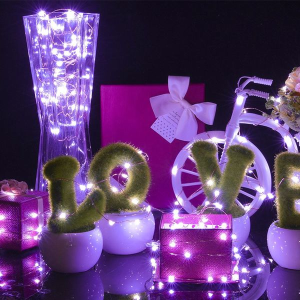 

2m 20leds led string cr2032 battery operated micro mini light copper silver wire starry led strips for christmas halloween decoration