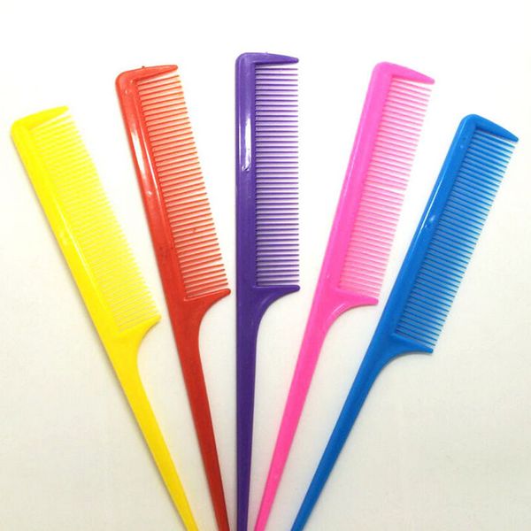 

10x lovely hair make accessory care styling pointed rat tail comb durable pop su #r49, Silver