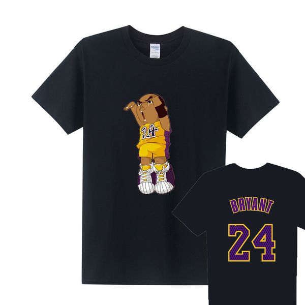 

Kobe Bryant 24 T Рубашки новых людей Basketall T Shirt MenTops с коротким рукавом Хлопок O-образным в