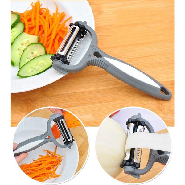 

multifunctional 360 degree rotary potato peeler vegetable cutter fruit melon planer grater kitchen gadget 3 blades peeler 17090201