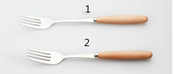 

творческий бук деревянной рукояткой вилки 410 столовая посуда из нержавеющей стали столовая посуда 2 зуба 3 зубной фриз десертная вилка поль