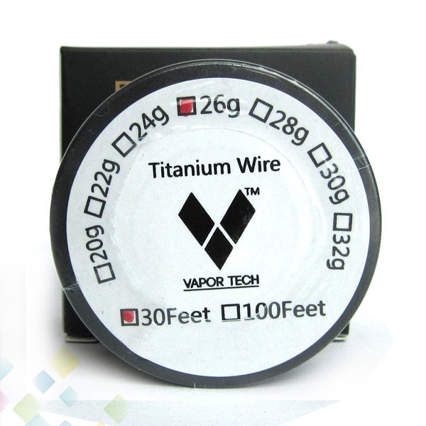 

Vaporizer Titanium Wire Temperature Control mod TA1 Titanium Wire 26g 28g 30g Vapor Tech 30 Feet Titanium Heating Wire Resistance DHL Free