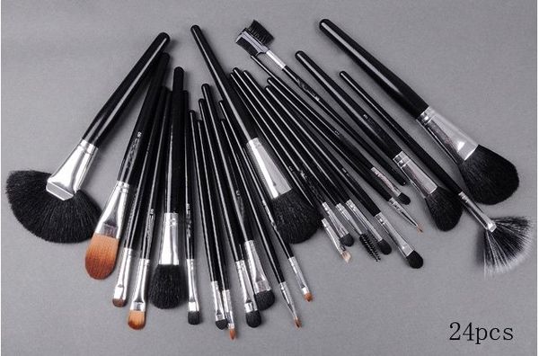 

Бесплатная Доставка!новый 24pcs / set профессиональная щетка с кожаным мешком (1pcs / lot)