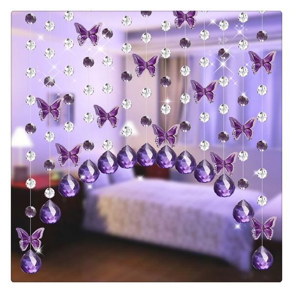 Party Hot 1 Meters Glass Crystal Beads Chain Curtain Window