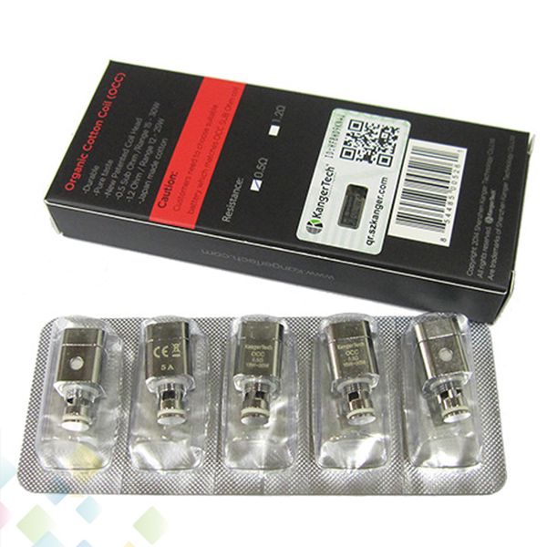 

Authentic Kanger Subtank Replacement Coils OCC Coils For KangerTech Sub tank E Cigarette Atomizer Sub ohm Vaporizer Organic Cotton Coil