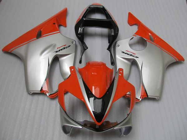 

injection molded abs plastic fairing kit for honda cbr600 f4i 01 02 03 silver red fairings set cbr600f4i 2001-2003 ot21