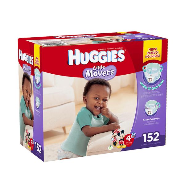 2018 2 box 304 count huggies little movers mickey mouse size 4 baby little movers size 4