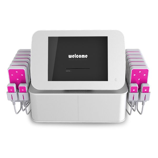 

promotion 12 big 4 small pads 160mw lllt diode lipo laser lypolysis weight loss fat burning beauty equipment