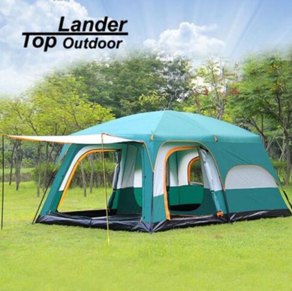 Large Tent Family Waterproof Double Layer 8 10 12 Person Cabin Tent Two Living Rooms Luxury Camping Marquee Tents Vango Tents Family Tent From