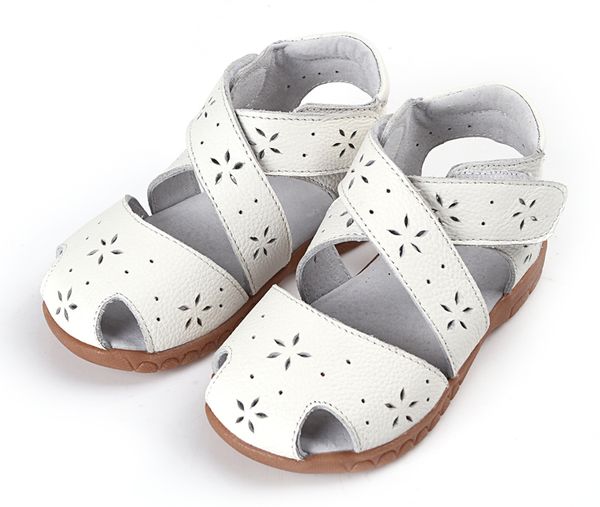 Grosshandel Madchen Sandalen Echtes Leder Geschlossen Zehe Blume
