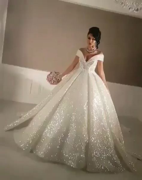 

2017 bling ball gown wedding dre e with off houlder chapel train glitter glued lace real image cinderella puffy bridal gown