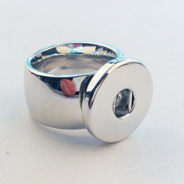 

Mix sizes 7,8,9,10 Statement High Quality Fashion 13mm Width Stainless Steel Ring Metal Ginger 18mm Snap Buttons Rings Jewelry For Men