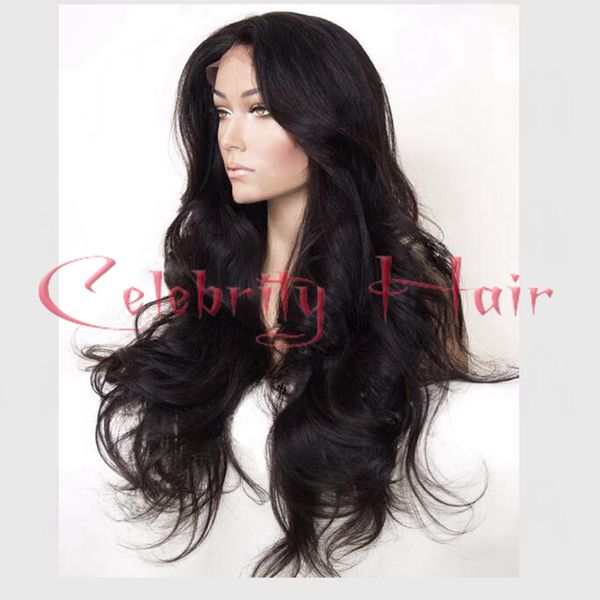 

no lace wig&lace front wig heat resistant natural looking glueless artificial wig for african american synthetic hair for women, Black