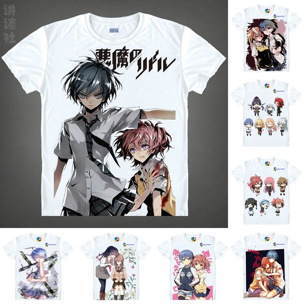 

anime shirt riddle story of devil t-shirts multi-style short sleeve tokaku azuma haru ichinose cosplay motivs hentai shirts, White;black