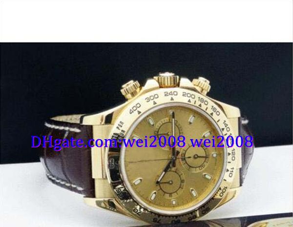 

luxury watch box 18kt gold champagne index dial 116518, Slivery;brown