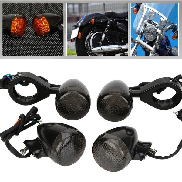 

спереди сзади мотоцикла led turn signal light 41мм вилка зажим для harley