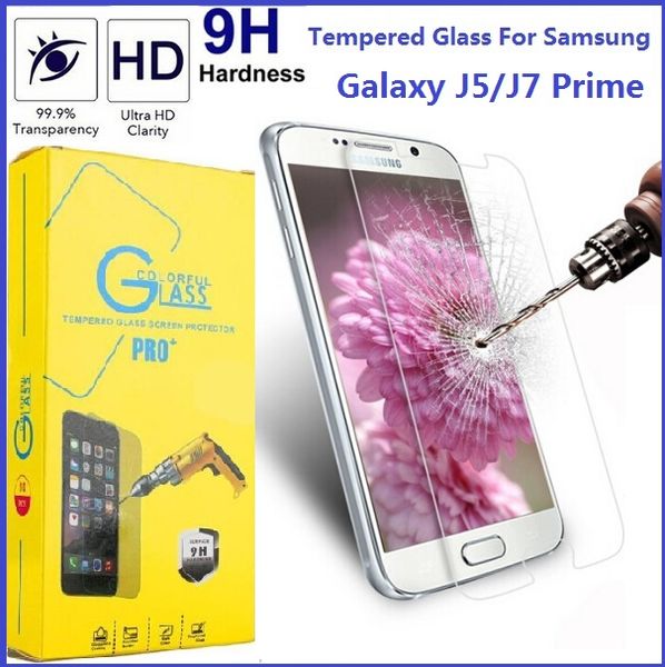 

for samsung j7 prime j5 tempered glass screen protector galaxy j1 j1mini j2 j3 j5 j7 2016 9h hardness premium toughened glass film