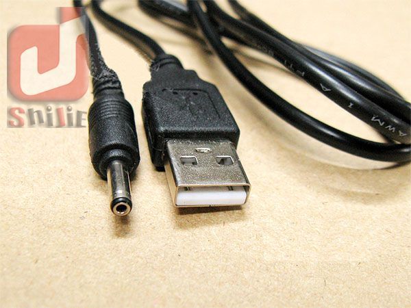 

60cm/2ft usb charger cable to dc 3.5 mm plug/jack dc3.5 power cable 500pcs/lot