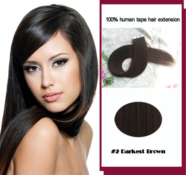 

tape in human hair extensions remy #2 28inch exclusive for vip customers, Black
