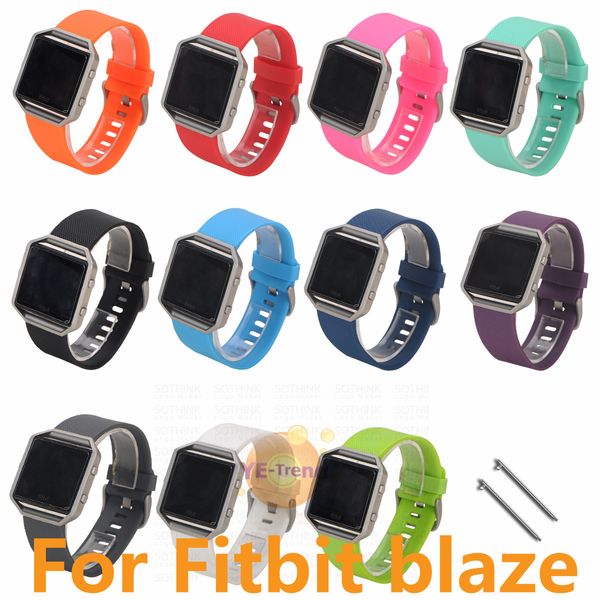 

luxury silicone watchband replacement wrist band silicon strap for fitbit blaze smart watch bracelet 11 color