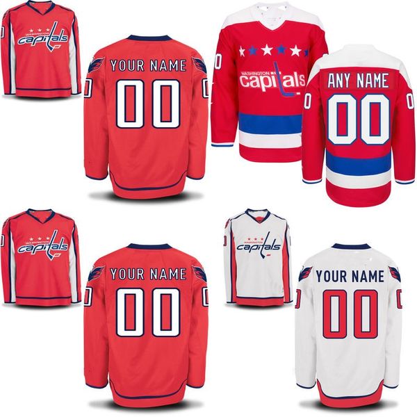 

Washington Capitals Jersey Personalized Customized Jerseys With Any Name and Any Number 100% Stitched Embroidery Logos Hockey Jerseys