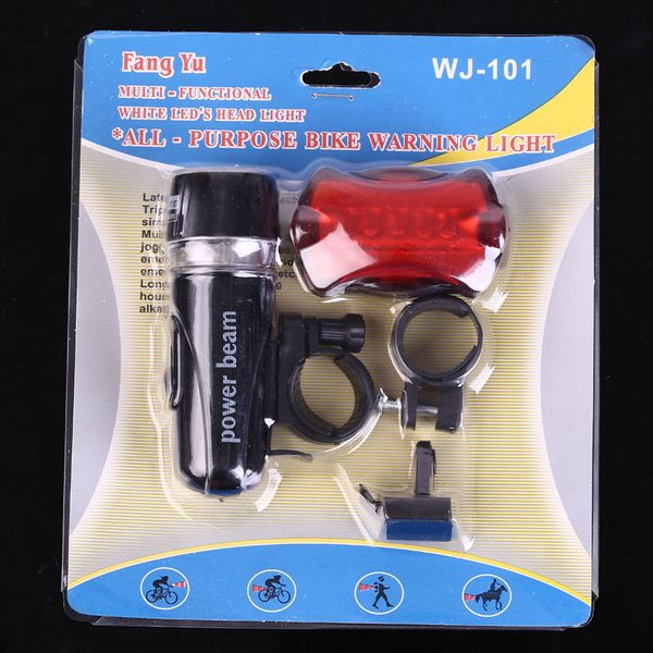 Rear Safety Flashlight 5 LED Cycling Bike Bicycle Front Head Light Torch Lamp