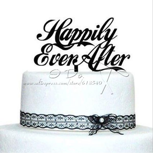 

wholesale- acrylic happily ever after wedding cake er/wedding cake stand/wedding decoration/cake decorating supplies