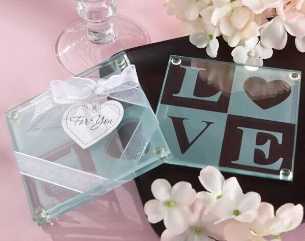 

wedding gifts for guests party favors glass coaster tablemat cup mat pad various model option 200pcs(100sets) wholesale