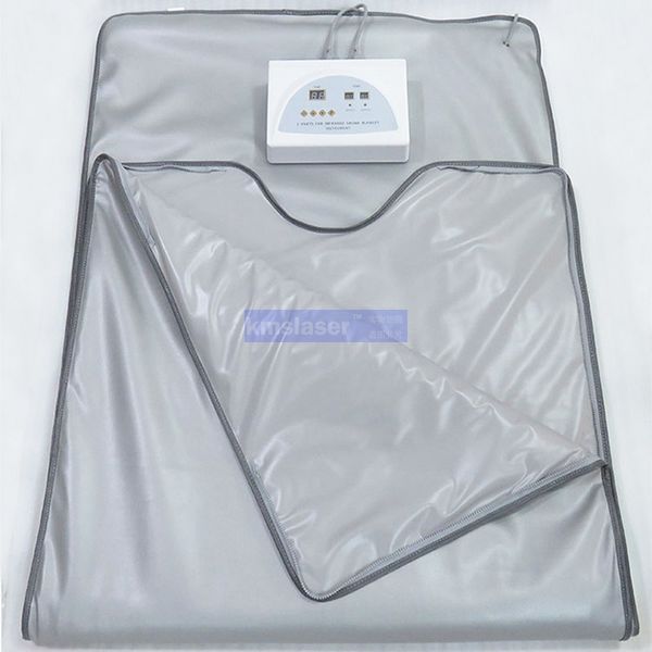 

the infrared sauna blanket 2 zone fir far slimming heating spa therapy weight loss portable detox beauty equipment ray heat new, Black;white