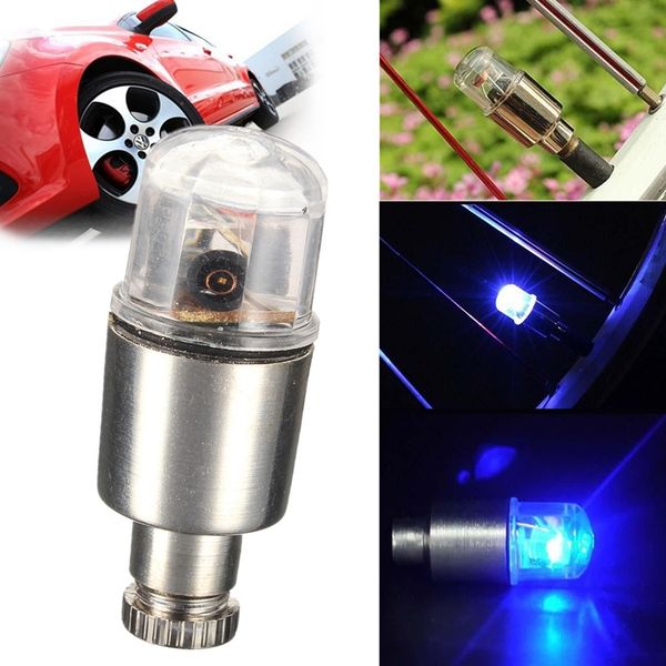 

new 1pcs led car motor bicycle wheel flashing light tyre lighting lamp bulb 3 colors valve cap atmosphere flash light