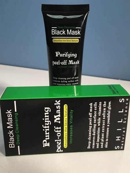 Preto máscara de sucção anti-envelhecimento 50ml shills profundamente limpeza purificando peel desligado retirado descanso máscaras de casca dhl livre