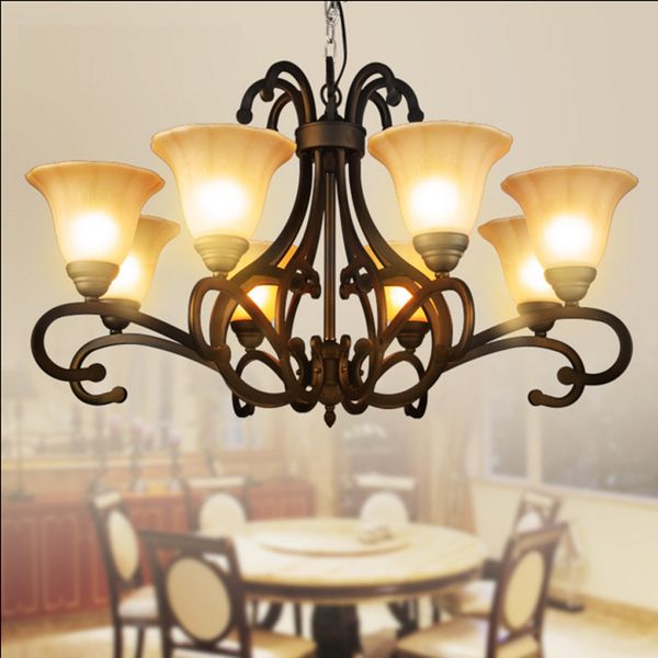 

american style chandelier country retro wrought iron living room chandelier european style mediterranean simple dining room bedroom lamps