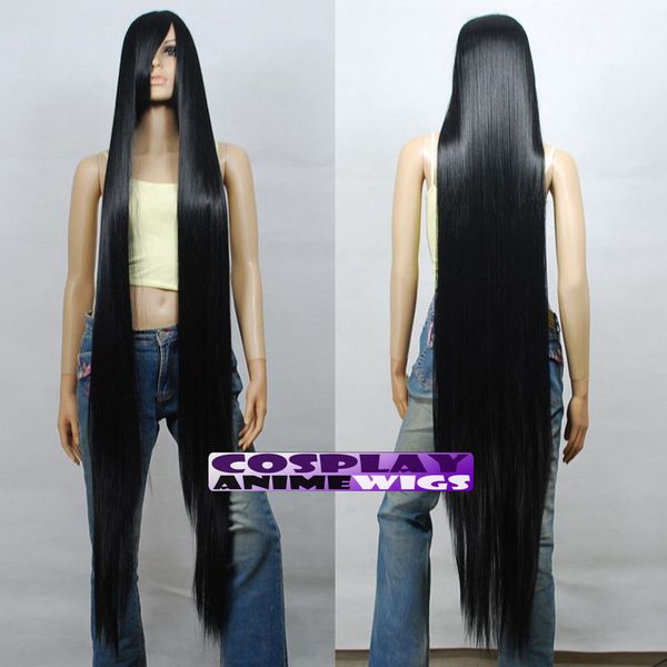 

150cm black styleable extra super long cosplay wigs 81_001, Golden;white