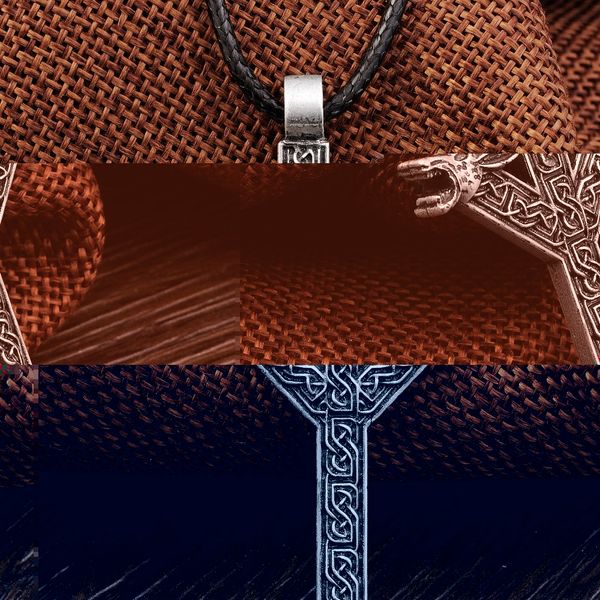 

wholesale-1pcs elder futhark rune pendant necklace algiz rune yggdrasil viking amulet pendant runic nordic talisman pendant necklace, Silver
