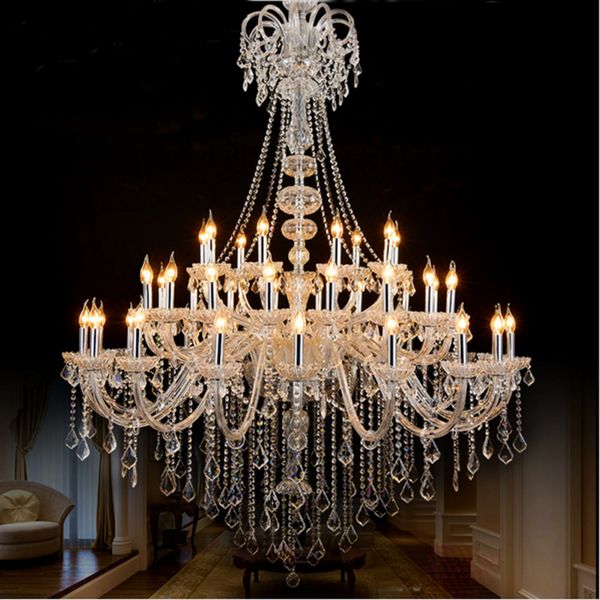 

villa stairs light ceiling crystal chandeliers foyer white large chandelier modern living room lamps kitchen round engineering lighting fixt