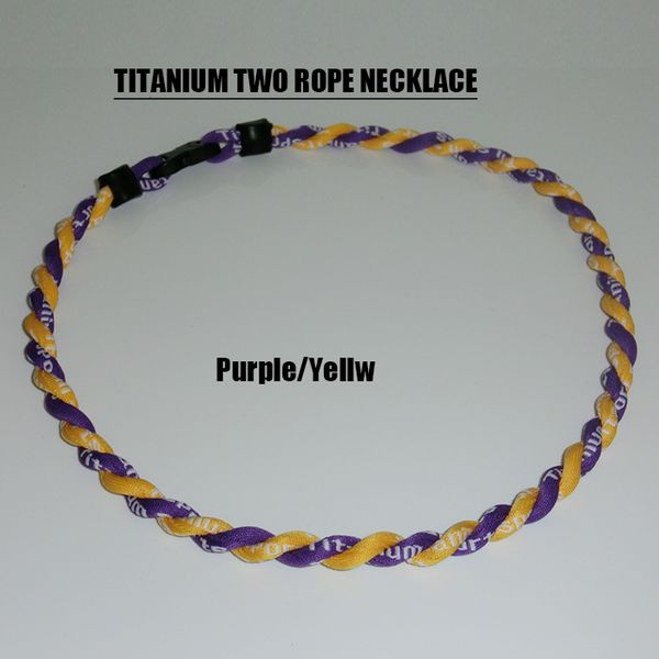 

2022 2 rope titanium ionic tornado necklace baseball sports twist 1000 color, Silver