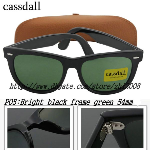 

cassdall black metal frame green sunglasses mens sun glasses womens glasses uv400 eyeglass 54mm size, White;black