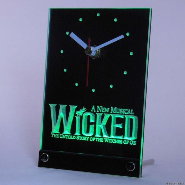 

wholesale-tnc0159 wicked the musical bar beer table desk 3d led clock